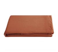 Drap plat 240x290 cm pur coton lavé PALACE marron terre cuite