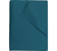 Drap Plat 240x300 cm Bleu Canard - 100% Coton 57 Fils