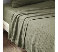 Drap Plat 240x300 cm Gaze de Coton Romarin