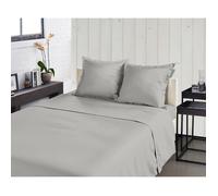 Drap Plat 240x300 cm gris clair - Percale de Coton 100% 80 Fils/cm² - Collection La Béguine - Le Clos des Songes