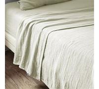 OUREA - Drap Plat 240x300cm Gaze de Coton Vert d'Eau -