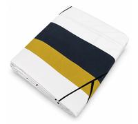 Drap plat 240x310 cm satin de coton METROPOLIS blanc