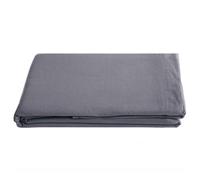 Drap plat 270x290 cm pur coton lavé PALACE gris brume