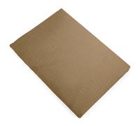 Drap plat 270x300 cm mousseline de coton MILOS marron houblon