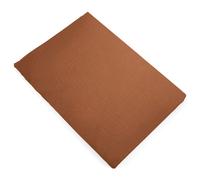 Drap plat 270x300 cm mousseline de coton MILOS marron terre cuite