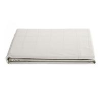 Drap plat 270x300 cm satin CONCERTO à carreaux beige Craie