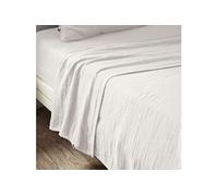 OUREA - Drap Plat 270x300cm Gaze de Coton Chantilly - Altobuy Blanc