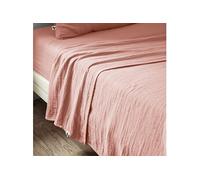 OUREA - Drap Plat 270x300cm Gaze de Coton Rose Pêche - Altobuy Rose G