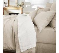 MARGAUX - Drap Plat 270x300cm Lin Lavé Coloris Craie - Altobuy Blanc G