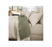 Drap Plat 270x300cm Lin Lavé Coloris Thym - MARGAUX - ALTOBUY Vert G