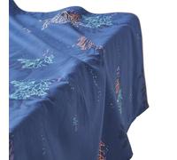 Drap plat 270x310 cm percale de coton OCÉAN bleu nuit