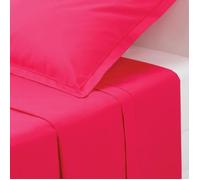 Drap plat - ATMOSPHERA - Fuchsia - 180x290 cm - Coton - Lavable