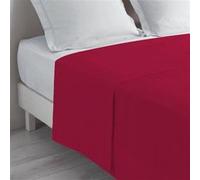 Drap plat Biolina en coton biologique bordeaux 180x290 Bordeaux G