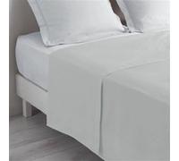 Drap Plat en Coton "Biolina" 180x290cm Gris