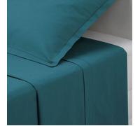 Atmosphera Drap plat bleu canard 180 x 290 cm