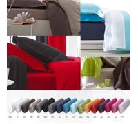 Drap plat - Ciel d'orage - 240 x 300 cm - 100% coton - 57 fils