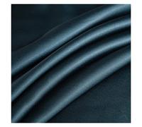 Drap Plat de Couleur Unie Drap de lit en Soie de mûrier Naturel King Queen Size Luxe Drap de lit Confortable Super Doux (Color : Dark Blue, Size : 250x270cm)