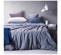 Drap Plat de Couleur Unie en Soie de mûrier Naturelle, draps Plats pour lit Simple, Double, King Size, Drap Doux et Respirant 04,48 * 74cm x2