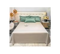 Drap plat de luxe 100 % coton à fibres longues 1000 fils au pouce carré - Literie ultra douce et soyeuse pour matelas simple/double/grand lit/très grand lit - Kaki 180 x 240 cm + 48 x 74 cm x 2