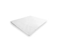 Drap Plat En Coton 260x300 Cm Percale Blanc, Par Soleil D'ocre