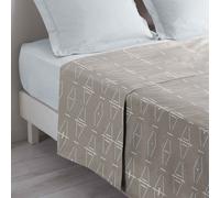 Douceur d'Intérieur – Drap plat Aristide 240 x 300 cm 100% coton Naturel Beige G