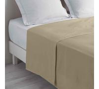 Douceur d'Intérieur – Drap plat Biolina – en coton biologique 180 x 290 cm – Taupe