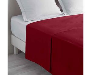 Drap Plat en Coton Biolina 240x300cm Bordeaux