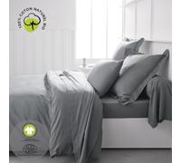 Drap Plat en Coton Essential - Gris Acier - L 240 X L 300 Cm