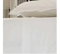 Drap plat en coton percale 200 fils DESIREE Blanc 180x290