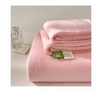Drap Plat en Flanelle 1/2 Personnes 120x230cm à 240x270cm Ultra Doux Drap sans élastique Confortable et Moelleux en Polaire de Velours for d'hiver(Pink,240x250cm+48x74cm x2)