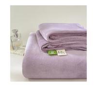 Drap Plat en Flanelle 1/2 Personnes 120x230cm à 240x270cm Ultra Doux Drap sans élastique Confortable et Moelleux en Polaire de Velours for d'hiver(Purple,120x230cm)