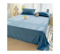 Drap Plat en Flanelle 1 2 Personnes Drap de Dessus en Polaire Douce et Confortable, adapté for l'automne, l'hiver et Le Printemps (Color : Blue, Size : 200x230cm)