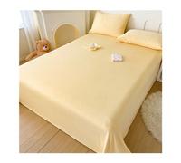 Drap Plat en Flanelle 1 2 Personnes Drap de Dessus en Polaire Ultra Doux, Drap Plat en Microfibre Confortable et Respirant (Color : Yellow, Size : 160x230cm)
