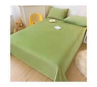 Drap Plat en Flanelle 1 2 Personnes Drap de Dessus en Polaire Ultra Doux, Drap Plat en Microfibre Confortable et Respirant (Color : Green, Size : 160x230cm)