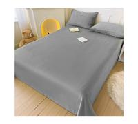 Drap Plat en Flanelle 1 2 Personnes Drap de Dessus en Polaire Ultra Doux, Drap Plat en Microfibre Confortable et Respirant (Color : Gray(Grey), Size : 245x270cm)