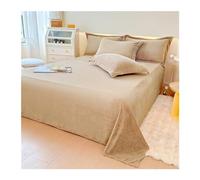 Drap Plat en Flanelle Hiver Super Doux en Peluche Microfibre Shaggy Drap De Dessus en Polaire Drap De Lit 1 2 Personnes (Color : Camel, Size : 250x230cm)
