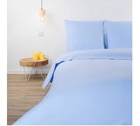 Drap plat en mélange 57 fils AISANCE Bleu 270x290