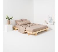 Drap Plat - En Percale De Coton Lavé - Argile