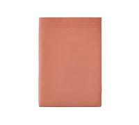 Drap Plat en Percale de Coton, Première, Corail, 180x290 cm, Essix