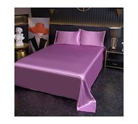 Drap Plat en Satin 120x230cm 180x230cm 230x250cm for 2 Personnes Drap Plane en Microfibre Doux Draps de lit Respirant (Color : Beansand, Size : Flat Sheet 230x250cm)