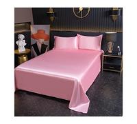 Drap Plat en Satin 120x230cm 180x230cm 230x250cm for 2 Personnes Drap Plane en Microfibre Doux Draps de lit Respirant (Color : Jade, Size : 120x230cm+48x74cm x2)