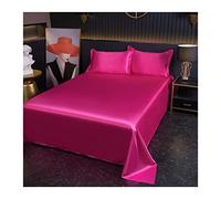 Drap Plat en Satin 120x230cm 180x230cm 230x250cm for 2 Personnes Drap Plane en Microfibre Doux Draps de lit Respirant (Color : Rose, Size : Flat Sheet 230x250cm)