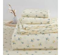 Drap Plat Fin Et Loisir- Linge De Lit En Coton Doux Pour Lits Simples Et Doubles Et King-Size Couverture DéCorative Pour Matelas Parure De Lit, LéGer Respirant, Lavable(Pillowcase：48X74cm,Blue)