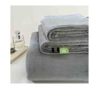 Drap Plat Flanelle Hiver Chaude Drap de lit Polaire Drap du Dessus 1/2 Personne Doux Douillet(Pencil Gray,240x270cm)