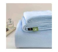 Drap Plat Flanelle Hiver Chaude Drap de lit Polaire Drap du Dessus 1/2 Personne Doux Douillet(Sky Blue,240x250cm)