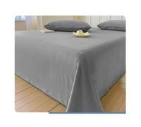 Drap Plat Flanelle pour 1 ou 2 Personnes 120x230cm à 245x270cm Draps de lit Plats pour Lits Simple Double, Idéal pour Adult et Enfant Bed Sheets(Light Gray,120x230cm)