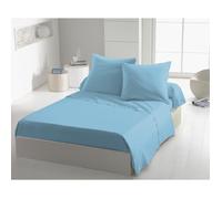 Drap plat - HOME LINGE PASSION - HP72102 - Microfibre 82 g - 180 x 290 cm - Bleu ciel