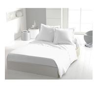 Drap Plat Blanc 240x300 cm - Microfibre 82 g/m² Douce et Légère - Entretien Facile, Repassage Superflu - Idéal Lit 2 Personnes - Home linge passion