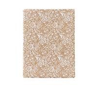 Drap plat imprimé en percale de coton, JAIPUR - ESSIX - 270 x 300 cm - Marron
