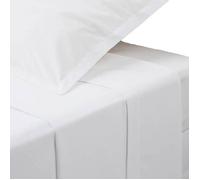 Atmosphera Drap plat Créateur d'intérieur Percale 1 personne 180x290 cm Blanc